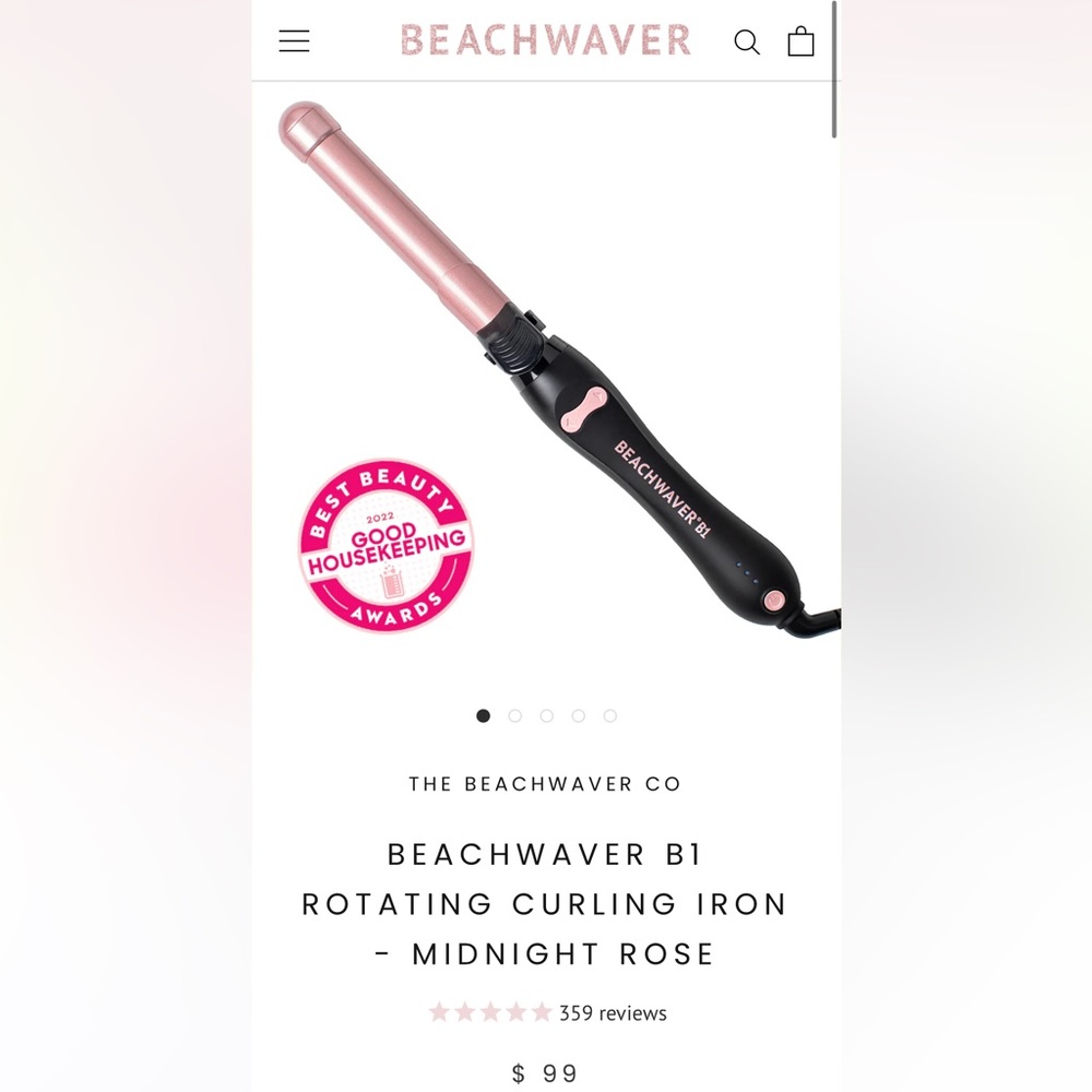 Beachwaver B1 rotating curling iron. Easy to use! Great Christmas gift!!